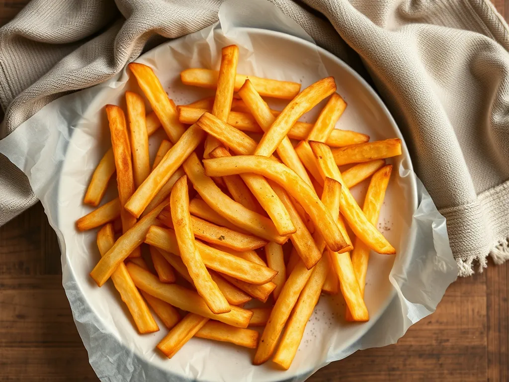 Delicious microwaved fries made crispy again