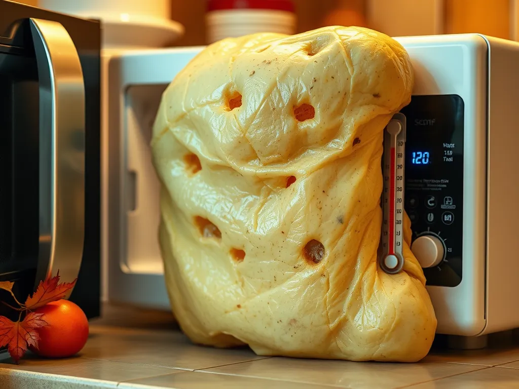 Kombucha SCOBY being microwaved for safety and fermentation process