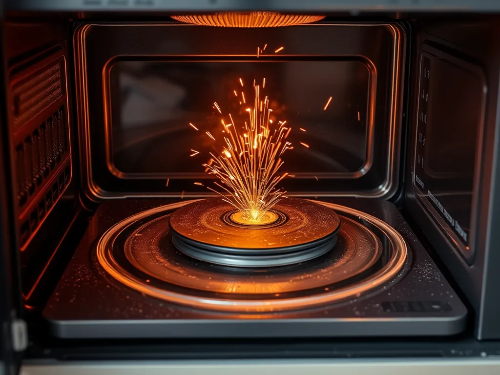Graphite baking sheet sparking in microwave