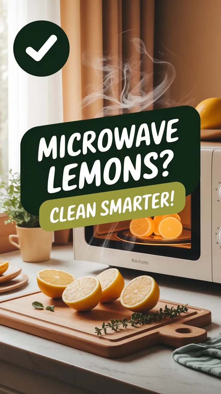 Sliced lemons next to a microwave, illustrating how microwaving lemons can enhance your cleaning routine.