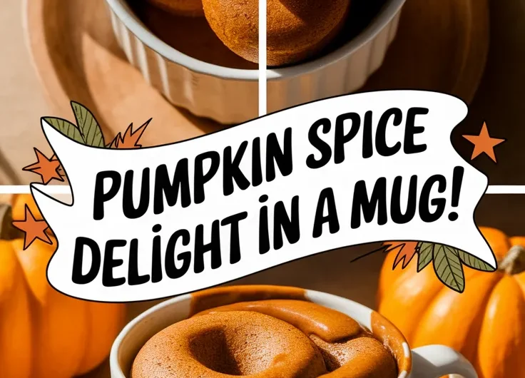 Mini Pumpkin Spice Cakes (Microwave Mug Treat)
