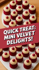 Delicious Mini Red Velvet Cakes with Cream Cheese Frosting