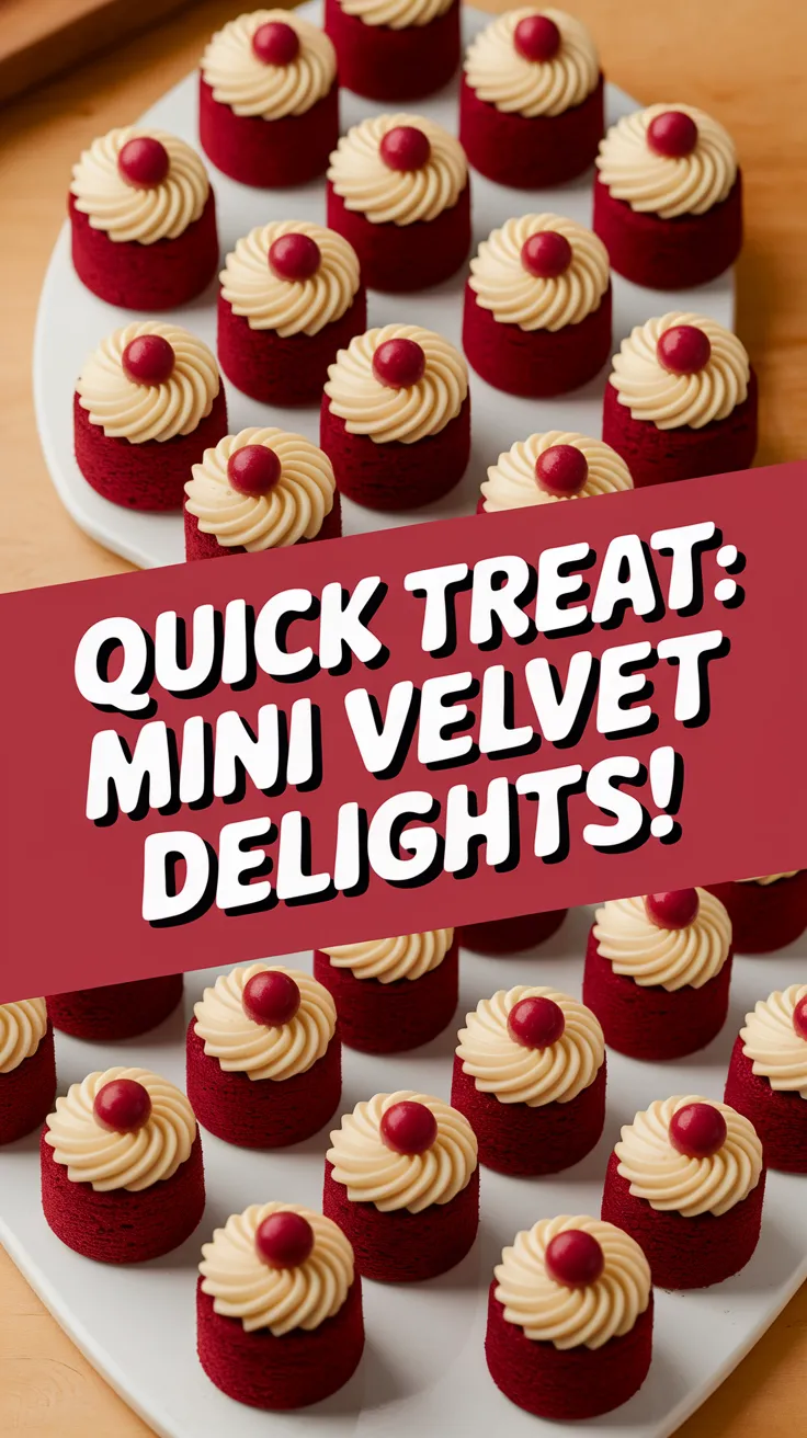 Delicious Mini Red Velvet Cakes with Cream Cheese Frosting