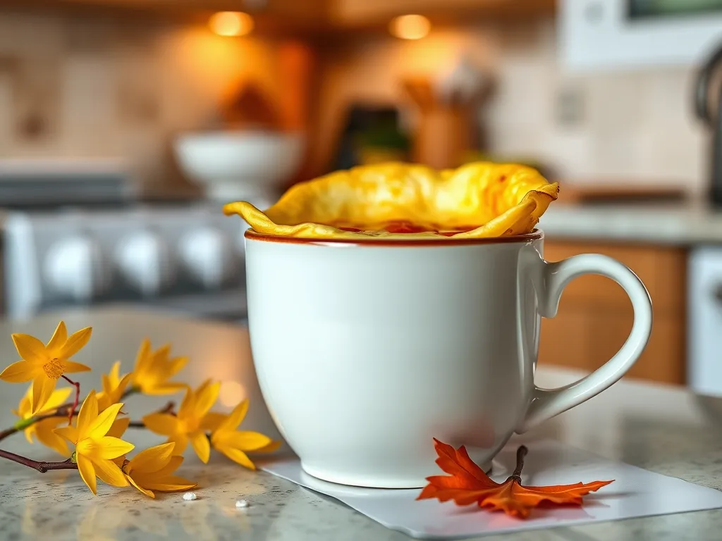 Delicious mug omelet ready in minutes, perfect for breakfast.