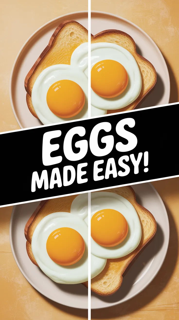 Over easy eggs cooked in the microwave on toast, showcasing a simple method.