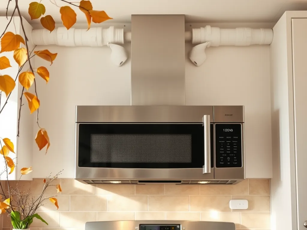 Over-the-range microwave with ventilation system highlighted, illustrating microwave ventilation issues.