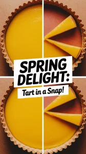 Delicious Passionfruit Tart showcasing vibrant yellow filling in a microwave-friendly setting.