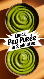 Delicious Pea Purée made using the microwave steam method, perfect for spring dishes.