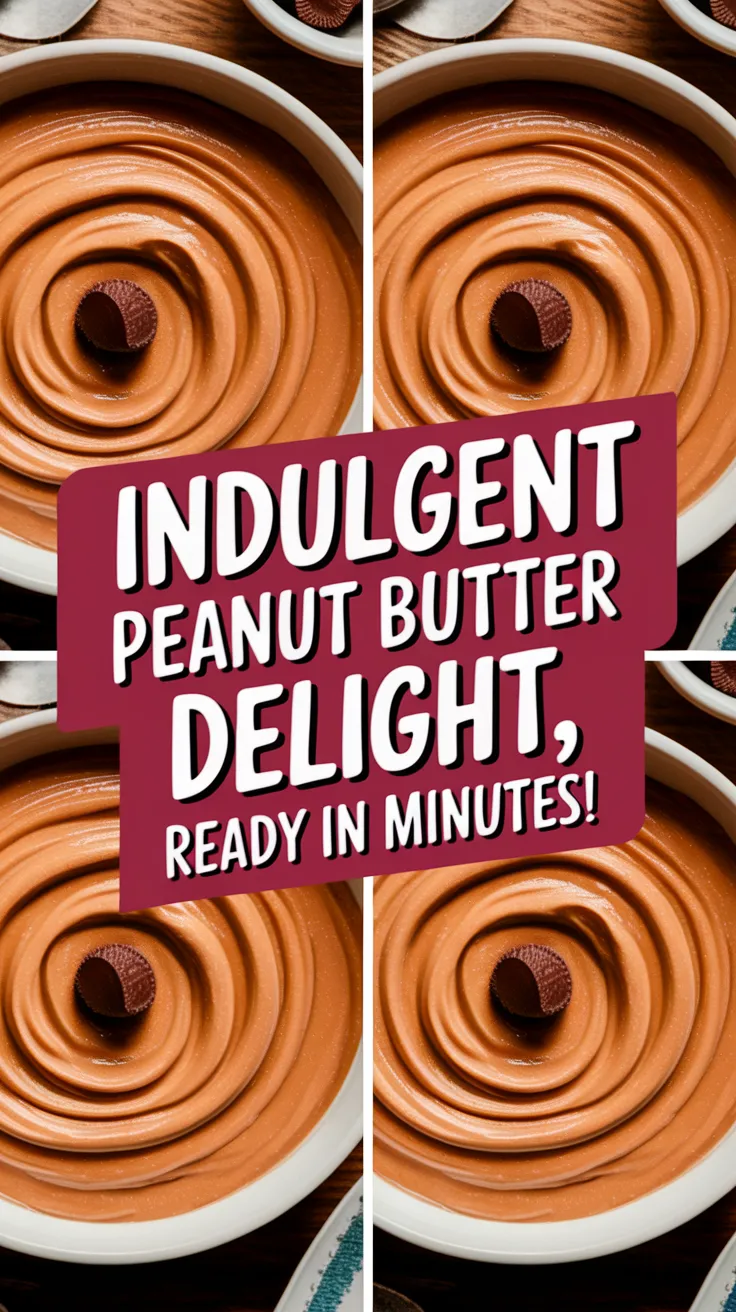 Creamy and indulgent peanut butter cup dip prepared in the microwave, perfect for snacking.