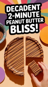 Delicious 2-Minute Microwave Peanut Butter Fudge with chocolate drizzle
