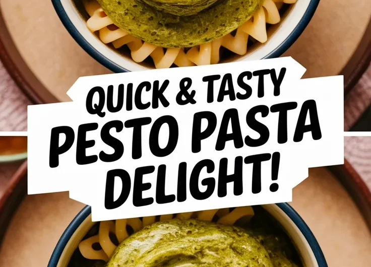 Pesto Pasta Mug Bowl with a Microwave Spin