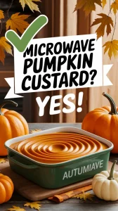 Delicious pumpkin custard baked in a microwave using Anyday dish.