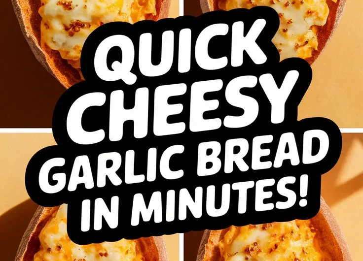 Quick Cheesy Garlic Bread in the Microwave