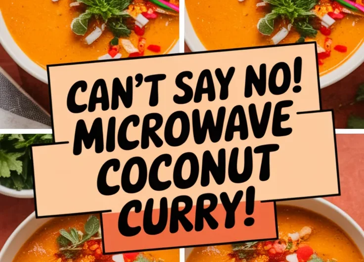 Quick Coconut Curry Soup in the Microwave