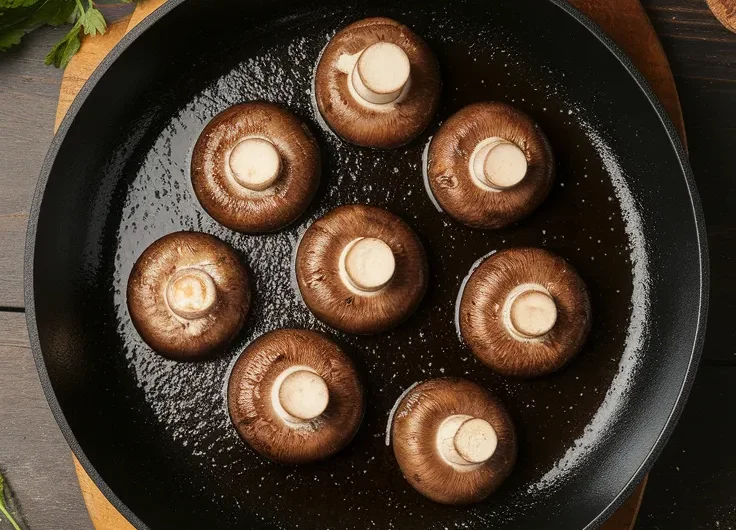 Quick Microwave Balsamic Mushrooms