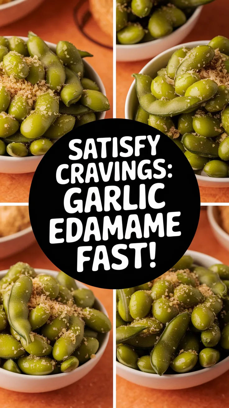 Delicious bowl of microwave garlic Parmesan edamame, perfect for a quick snack.