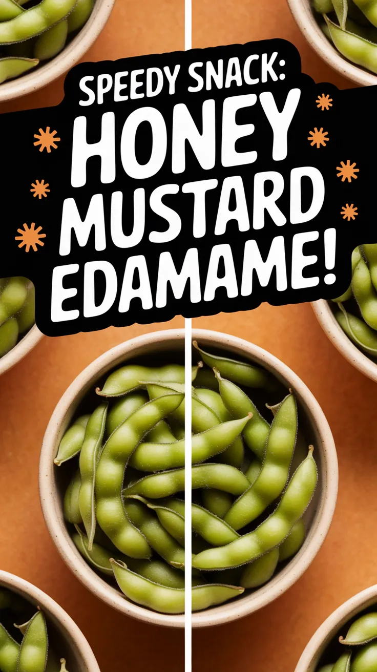 Close-up of honey mustard edamame in bowls, a quick and healthy snack.