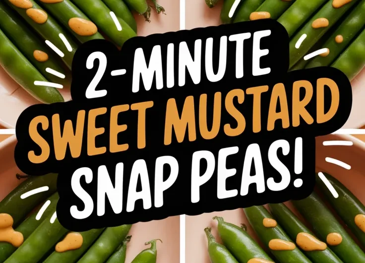 Quick Microwave Honey Mustard Snap Peas