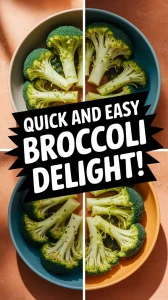 Delicious broccoli ready for quick microwave cooking with Parmesan