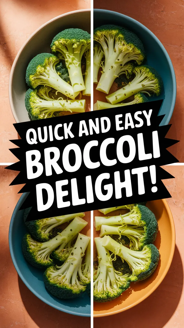 Delicious broccoli ready for quick microwave cooking with Parmesan