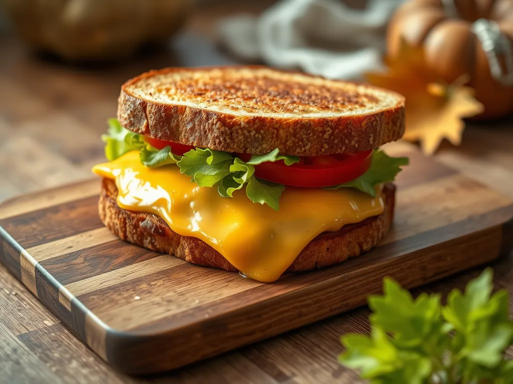 Delicious sandwich with melted cheese and fresh vegetables, perfect for reheating in the microwave.