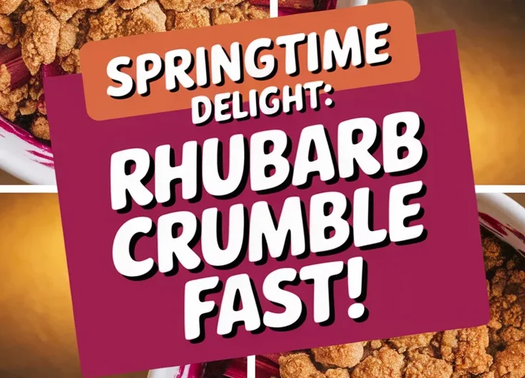 Microwave-Baked Rhubarb Crumble for Spring