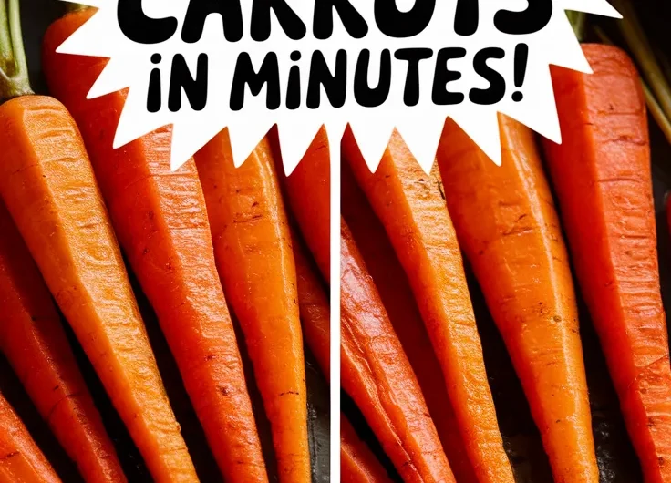 Roasted Turmeric Carrots (Microwave-Crisped)