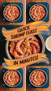 Delicious shrimp boil prepared in a microwave picnic pack.
