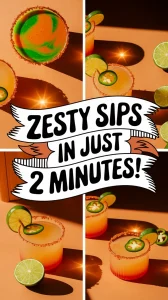 Refreshing Spicy Margarita Mix served in glasses with lime slices, perfect for summer cocktails.