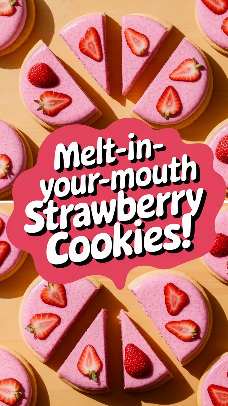Delicious strawberry milk cookies with fresh strawberries, perfect for a microwave treat.