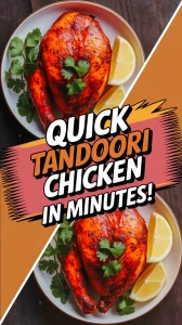 Delicious and spiced tandoori chicken prepared using a microwave hack for a quick meal.