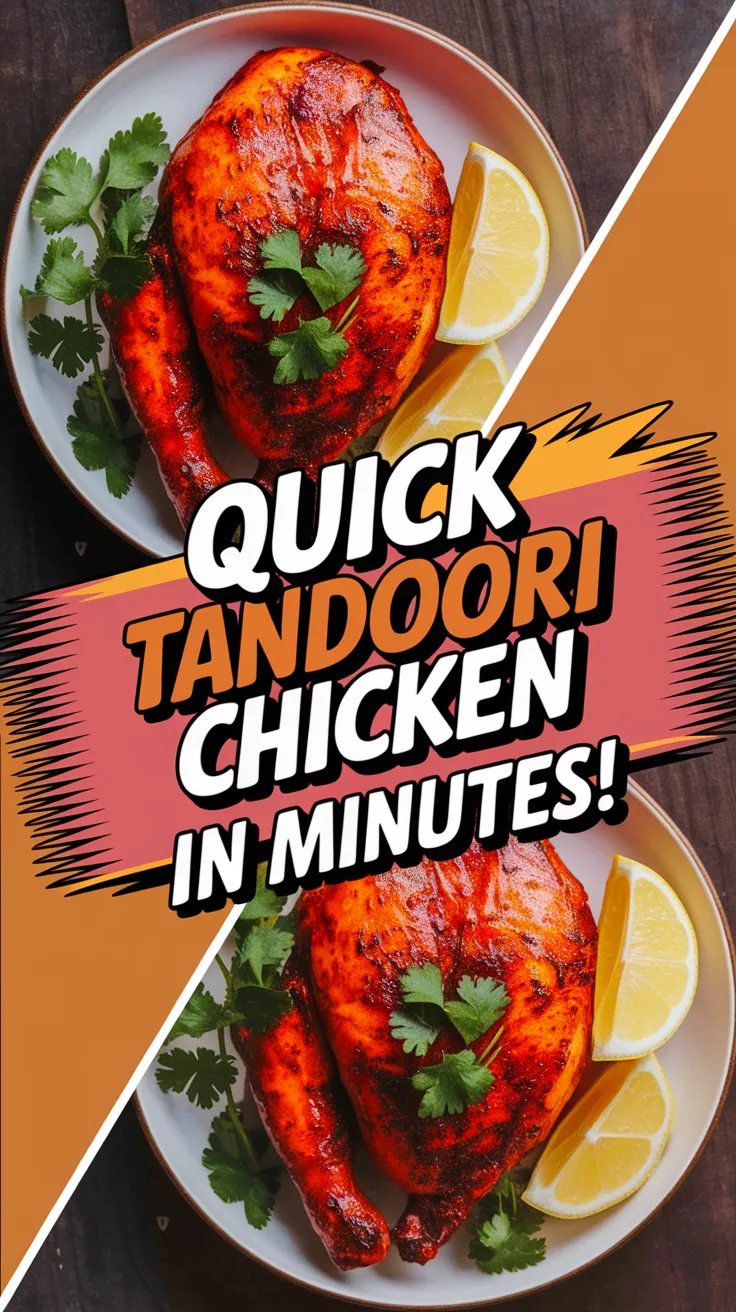 Delicious and spiced tandoori chicken prepared using a microwave hack for a quick meal.