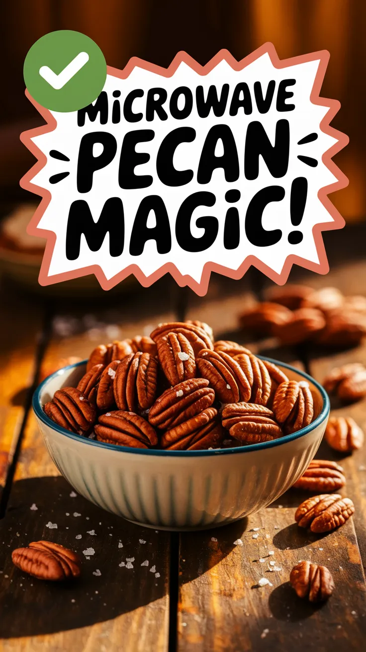 Bowl of toasted pecans showcasing microwave pecan magic.