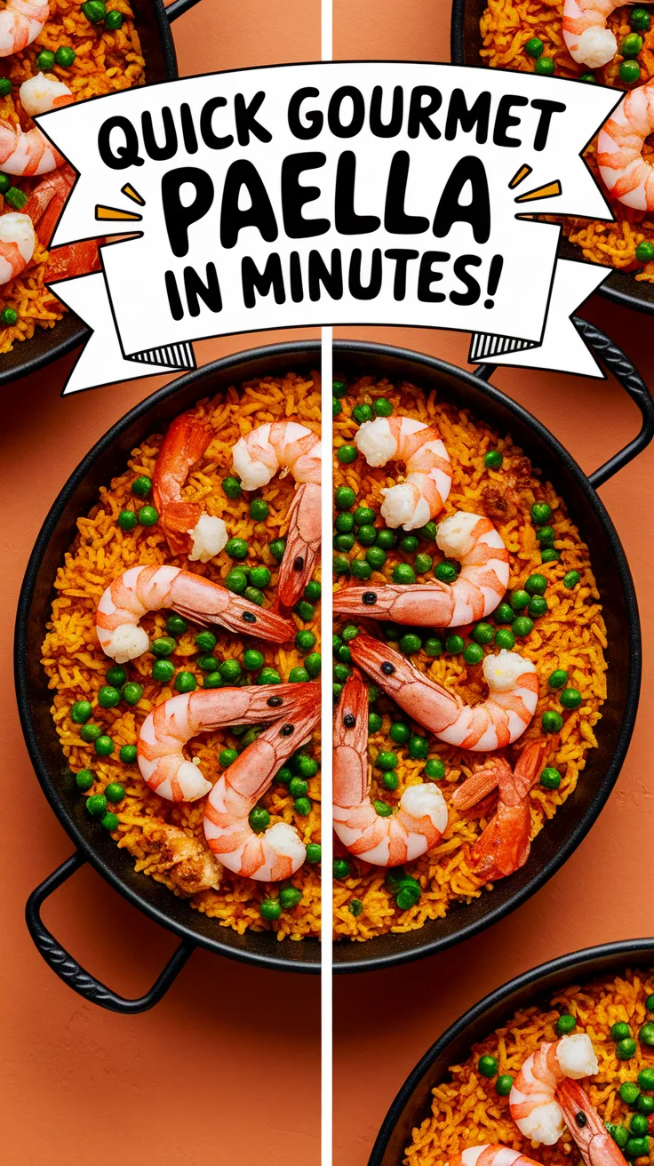 Delicious Frozen Paella from Trader Joe’s with shrimp and peas, ready to eat.