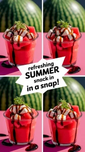 Delicious Watermelon and Feta Salad Cups with Balsamic Drizzle