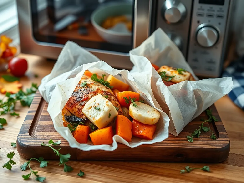 Delicious zero-cleanup fish dinner packets in the microwave