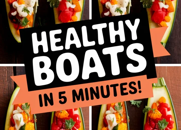Healthy Microwave Zucchini Boats