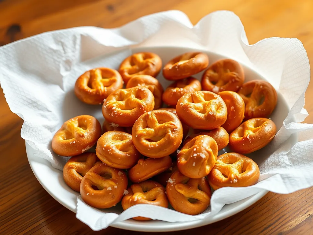 A plate of microwave-ready Ballpark Pretzel Bites, golden brown and ready to enjoy.
