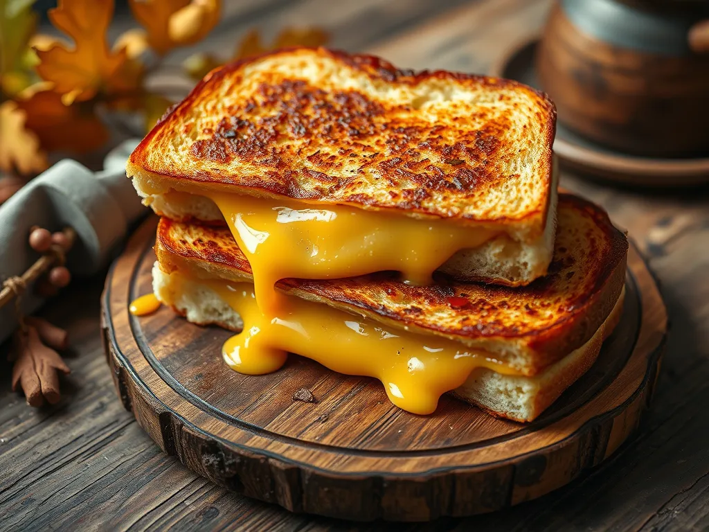 Melted cheese and baked beans in a toastie, perfect for a cheap microwave meal