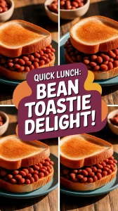Delicious microwave baked bean toastie recipe with beans
