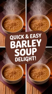 Delicious quick and easy microwave canned soup with instant barley, perfect for a quick meal.