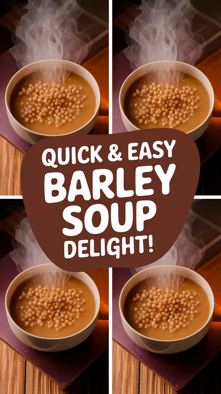 Delicious quick and easy microwave canned soup with instant barley, perfect for a quick meal.
