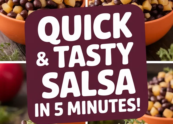 Cheap Microwave Canned Black Bean and Apple Salsa