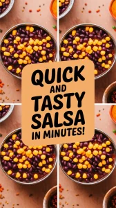 Easy microwave canned black bean and corn salsa recipe