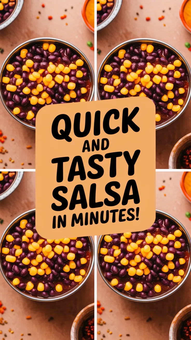 Easy microwave canned black bean and corn salsa recipe