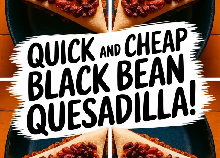 Cheap Microwave Canned Black Bean Quesadilla