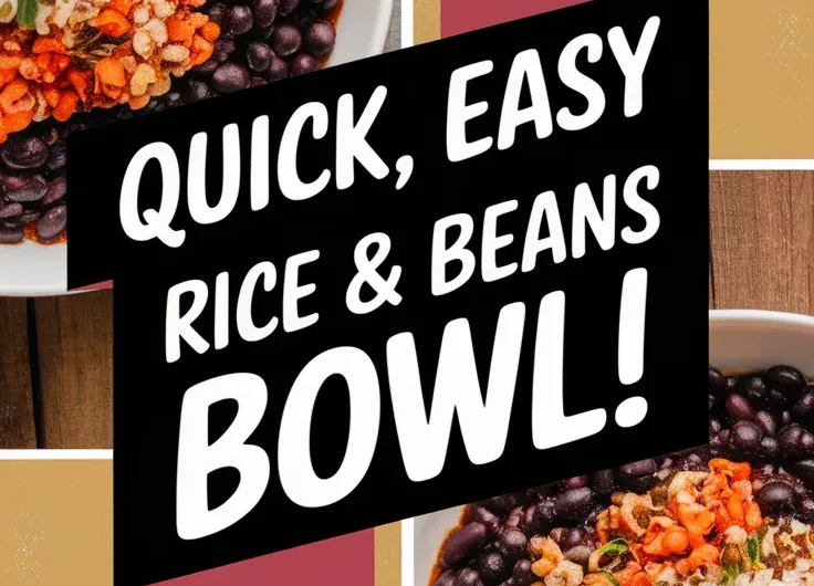 Cheap Microwave Canned Black Bean and Rice Bowl