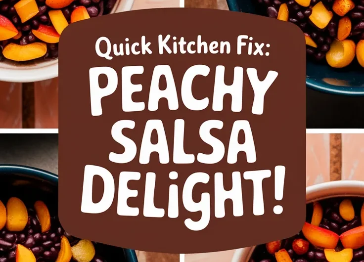 Cheap Microwave Canned Black Bean and Peach Salsa