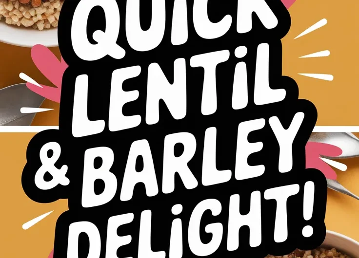 Microwave Canned Lentils and Instant Barley Bowl