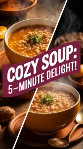 Delicious cheap microwave canned soup with instant buckwheat, ready in minutes